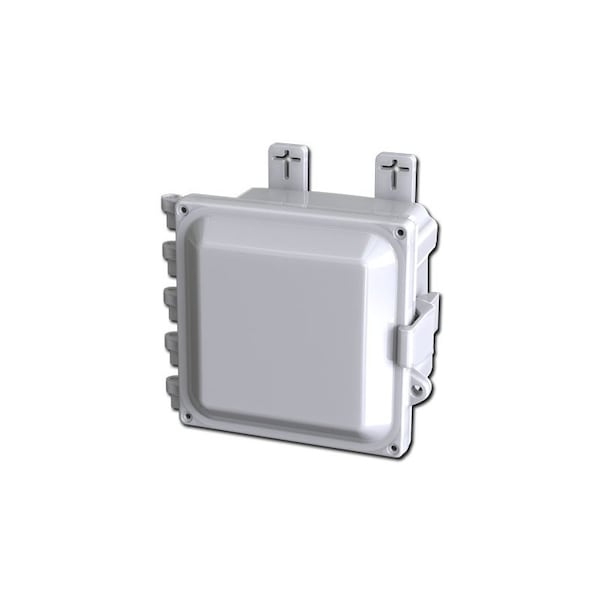 Quick Release Padlock Hasp Electrical Enclosures, 7.41 in H, 5.84 in D, 8.68 in W, Polycarbonate
